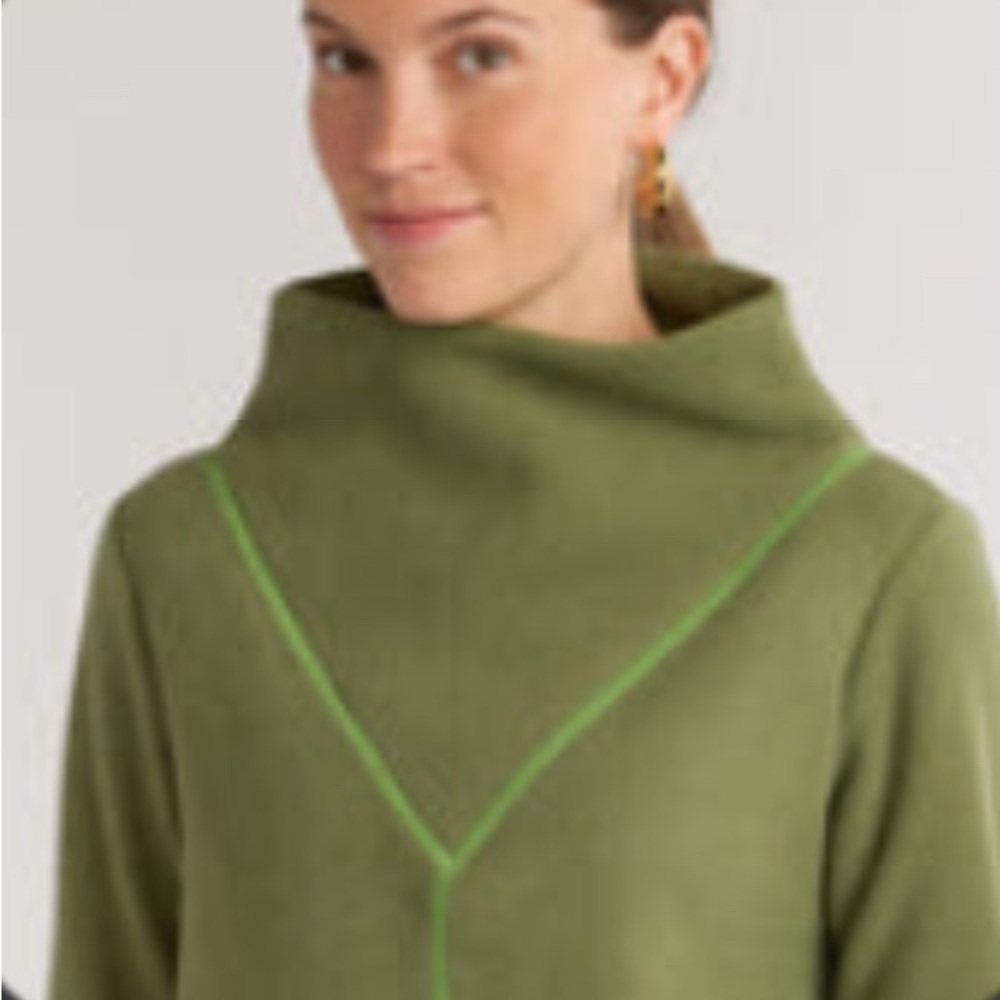 Dudley Stephens Sage Green Cowl Neck Sweater, Carroll Street turtleneck, vello f